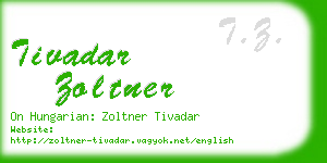 tivadar zoltner business card